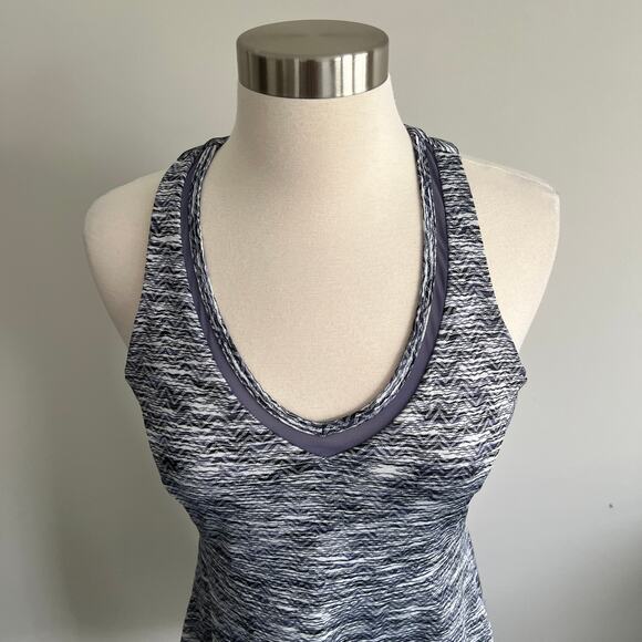 MPG Athletic Dress Racerback V-neck Pockets Mesh Panel Small Activewear Dress - Picture 2 of 8